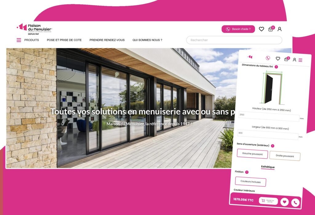 Maison du menuisier - site responsive
