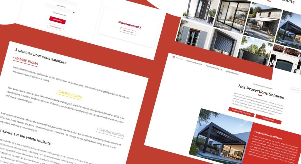 Sur-mesure menuiserie - site responsive