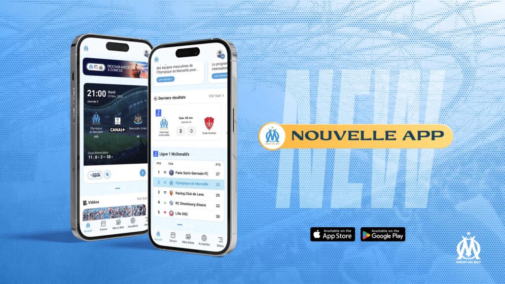 Nouvelle application OM - Olympique de Marseille